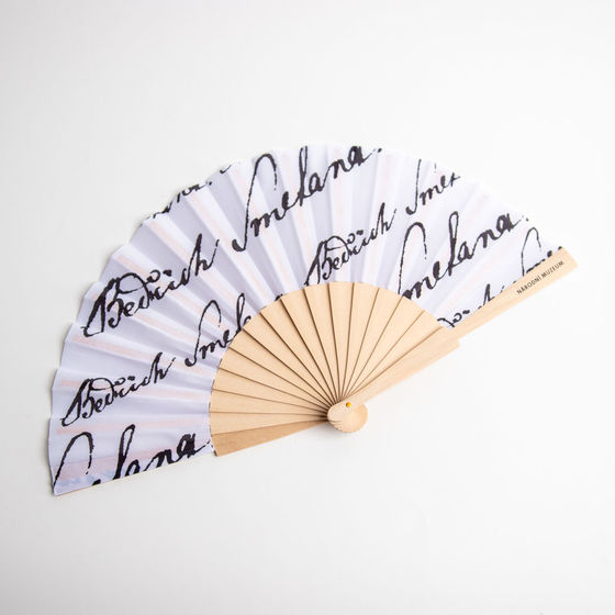 Folding fan with Bedřich Smetana's signature