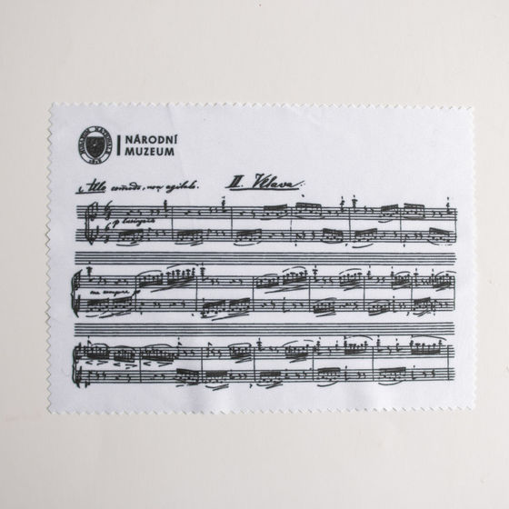 Cleaning cloth for glasses with motif of symphonic poem "Vltava"