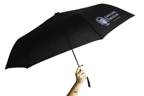 Folding umbrella with the logo of the National Museum in English