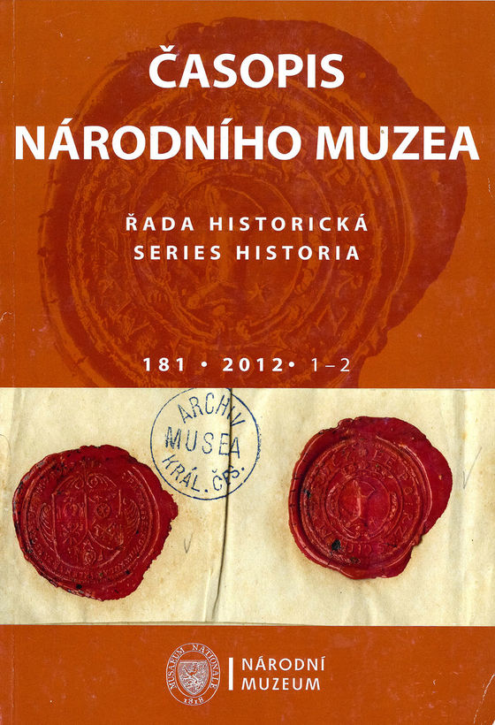 Časopis Národního muzea. Řada historická 2012, 181, 1–2